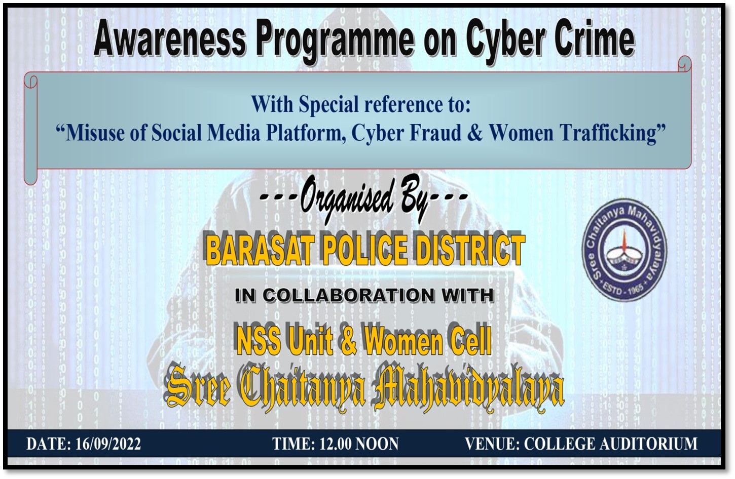 Awareness program on cyber crime on dt 16.09.2022